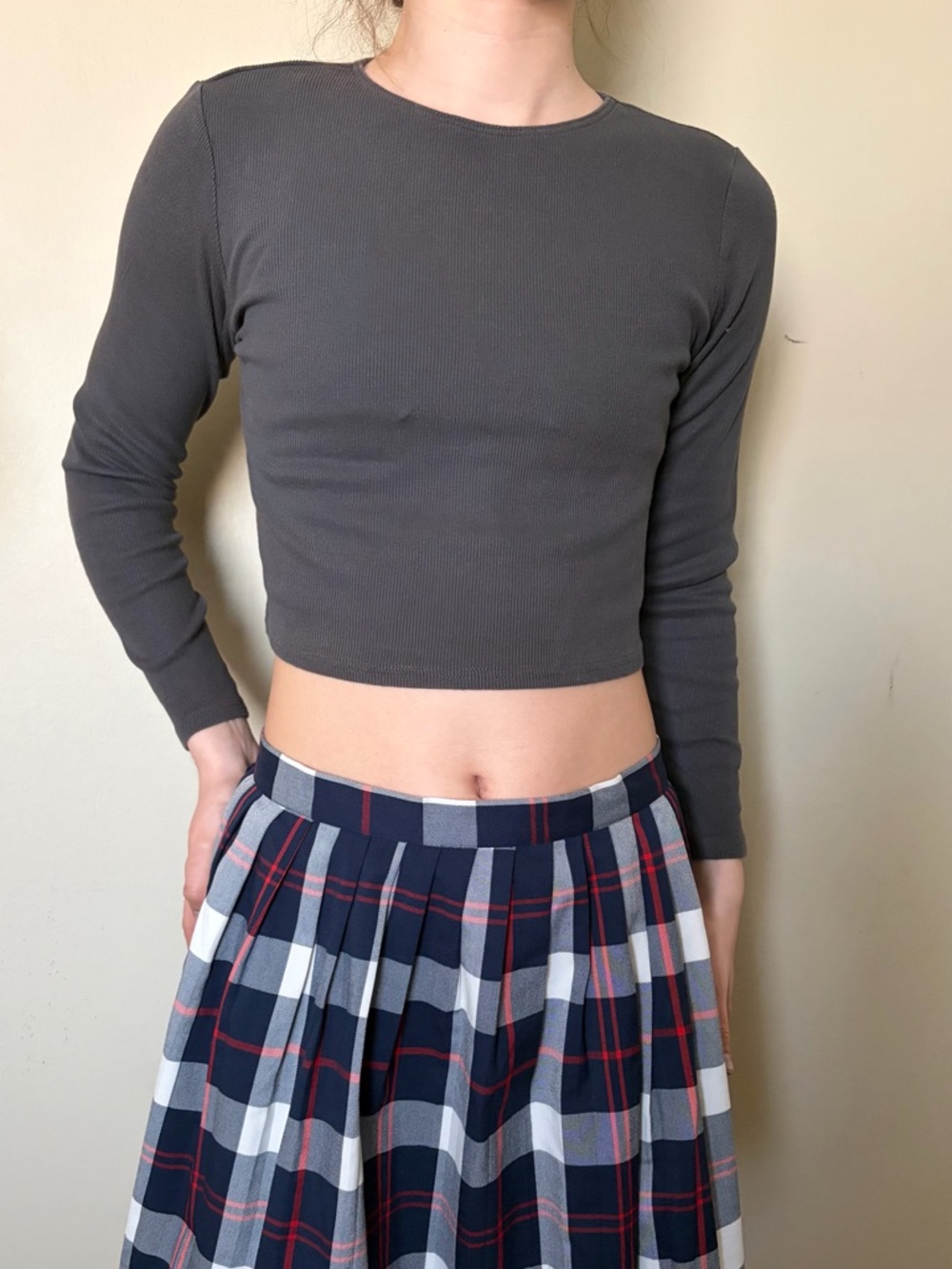 H&M grey blouse